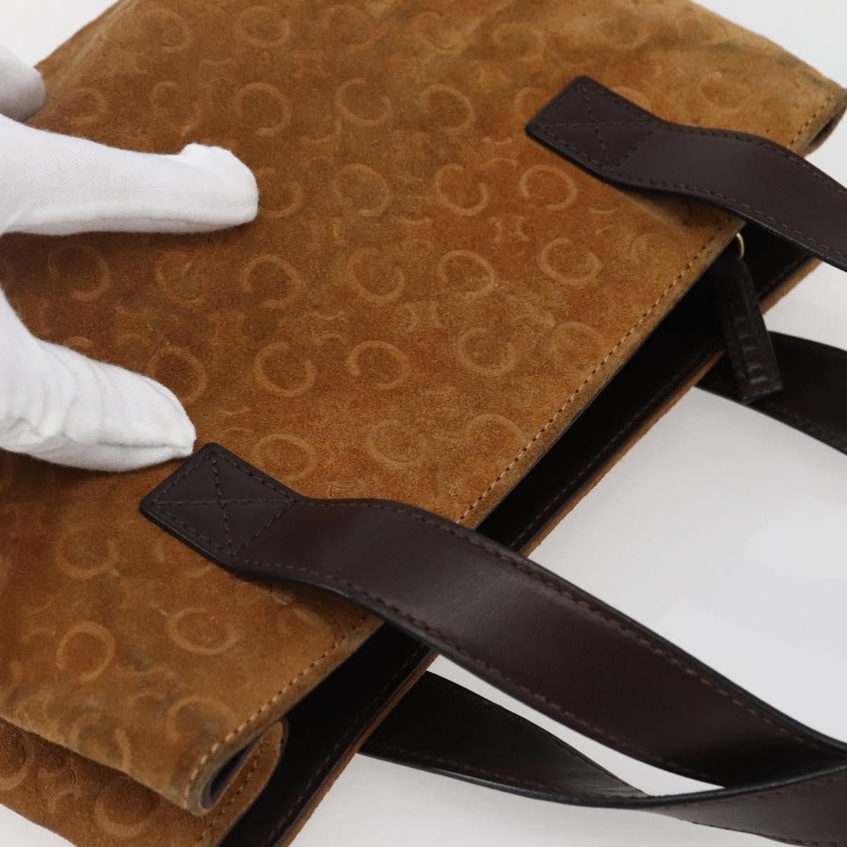 Celine CELINE C Macadam Canvas Hand Bag Brown Gold Size ONE SIZE - 6 Thumbnail