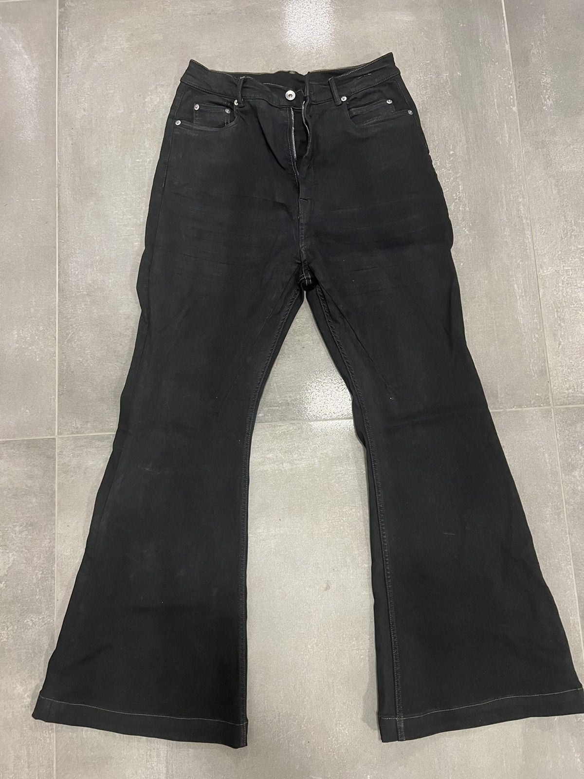 Pre-owned Rick Owens Drkshdw Bolans Bootcut In Black