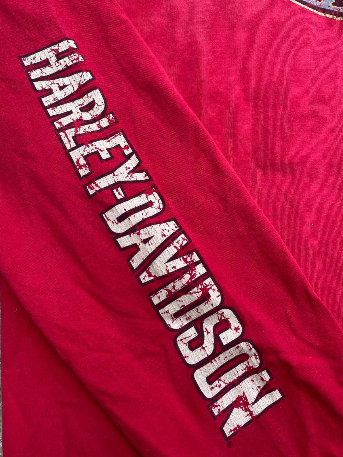 Harley Davidson vtg Harley Davidson Red Long Sleeve Fargo Size US XXL / EU 58 / 5 - 7 Thumbnail