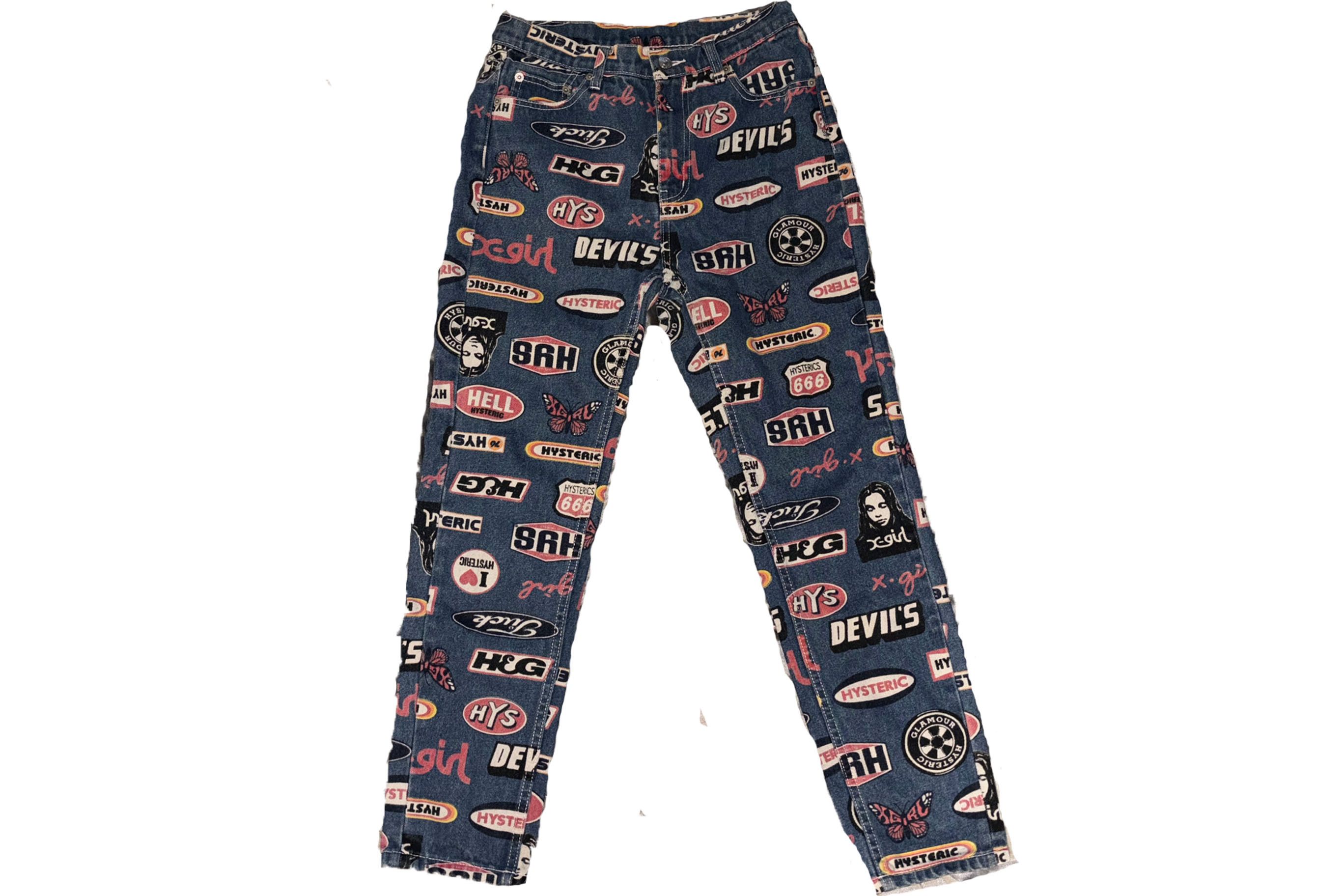 Hysteric Glamour Hysteric Glamour collab X-GIRL Monogram Jean Size 26" / US 2 / IT 38 - 1 Thumbnail