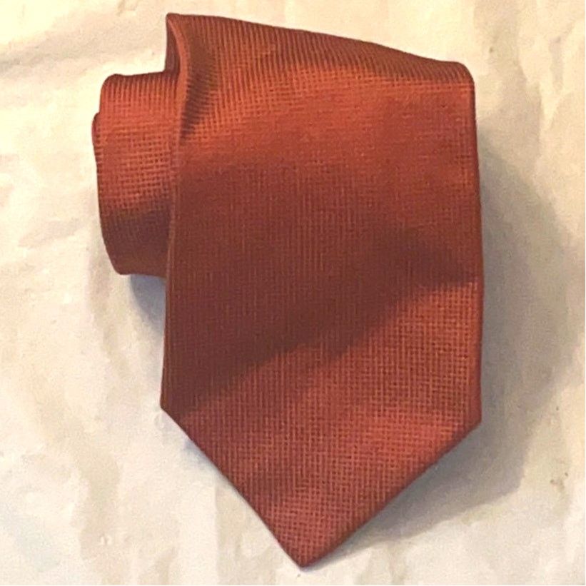 Andrew's Ties Zadi Andrew's Ties Orange/Brown Silk Made in Italy Necktie Size ONE SIZE - 2 Thumbnail