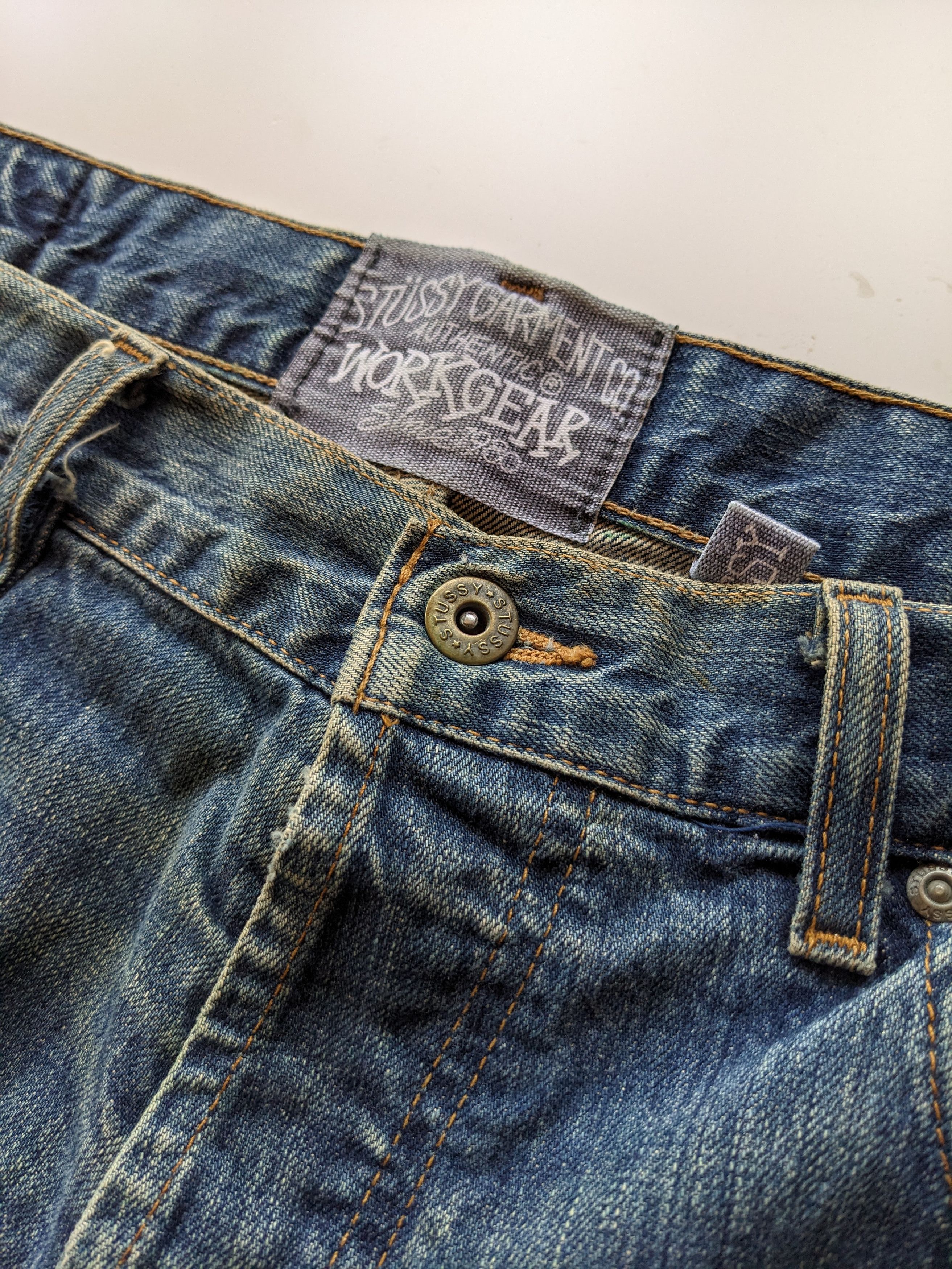 Stussy Vintage Stussy Garment workgear distressed jeans Size US 34 / EU 50 - 5 Thumbnail