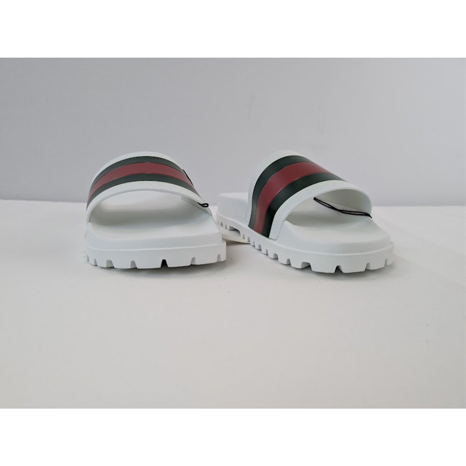 Gucci o1rshd1 13 Gucci-13.5 US / Web Slide Sandal in Great White Size US 14 / EU 47 - 5 Thumbnail