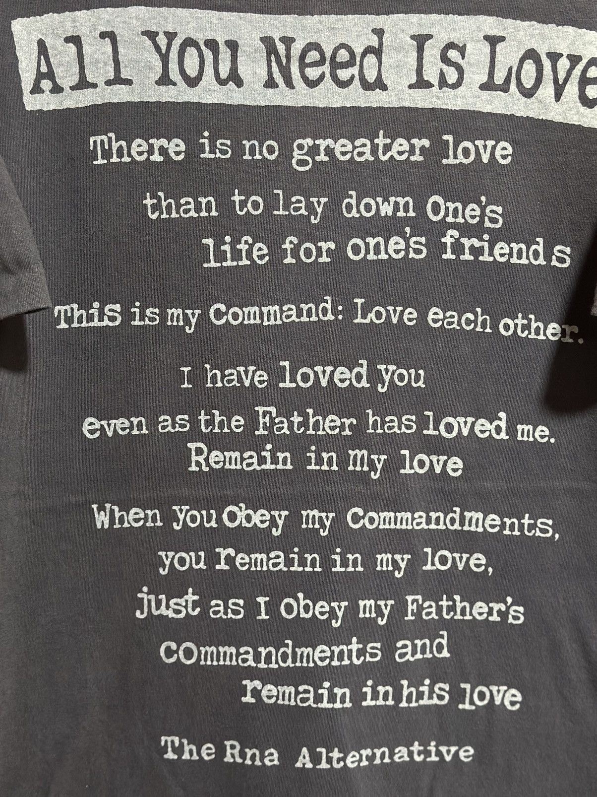 If Six Was Nine Vintage The Rna Alternative All You Need Is love Faded Tee Size US M / EU 48-50 / 2 - 7 Thumbnail