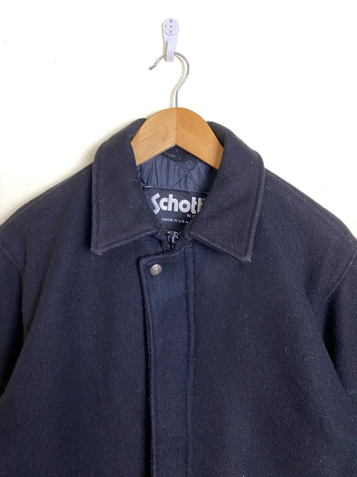 Schott Vintage Schott NYC Wool Overcoat Size US M / EU 48-50 / 2 - 2 Thumbnail