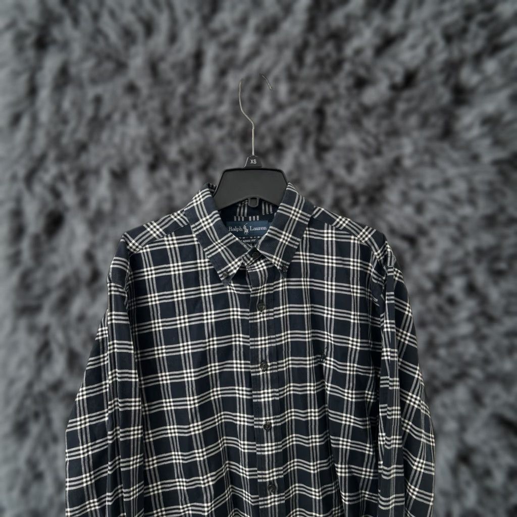 Ralph Lauren VTG Ralph Lauren Shirt Mens L Navy Blue Plaid Classic Fit Button-Down Long Sleeve Size US L / EU 52-54 / 3 - 1 Thumbnail