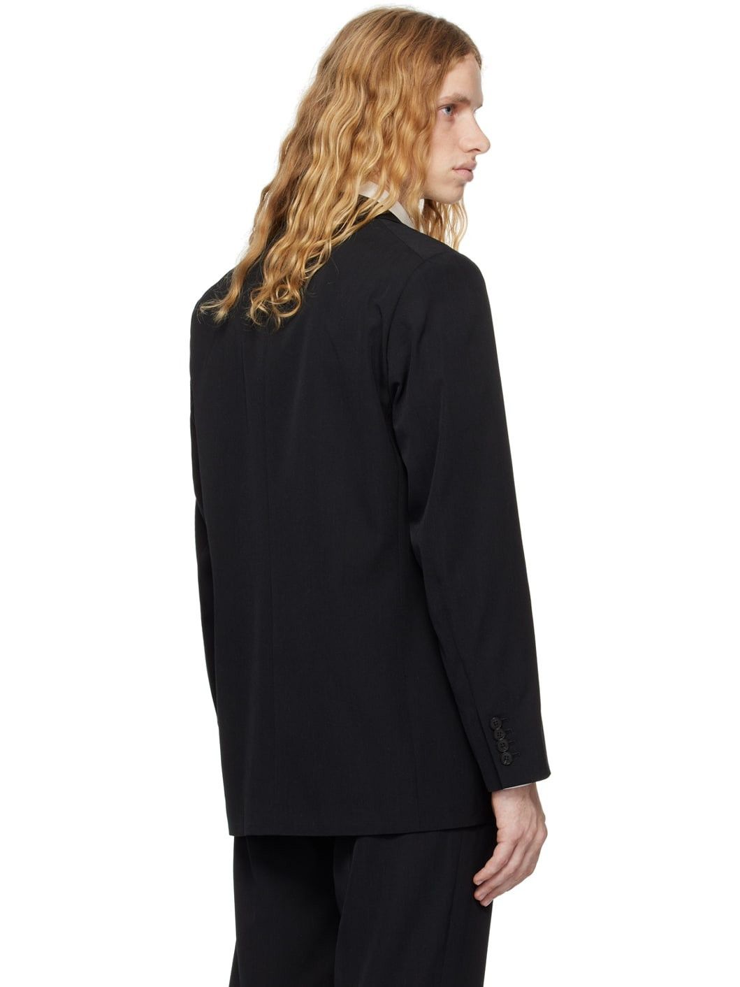 Issey Miyake o1mle0125 Gabardine Blazer in Black Size US XXL / EU 58 / 5 - 3 Thumbnail