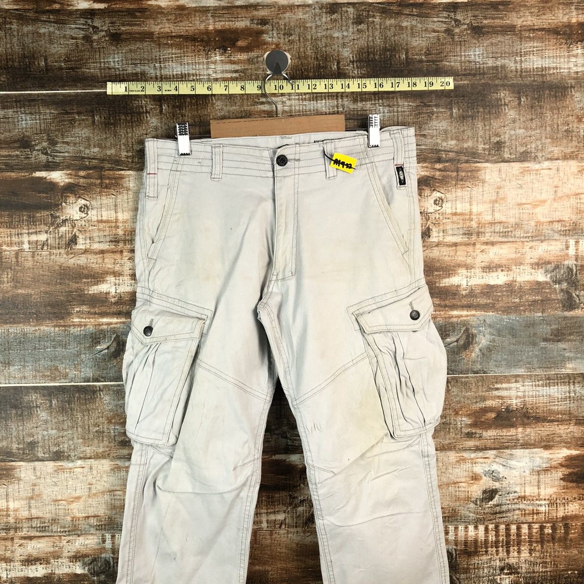 Japanese Brand Geride White Cargo utility Multipocket Pants #A1922 Size US 31 - 2 Thumbnail