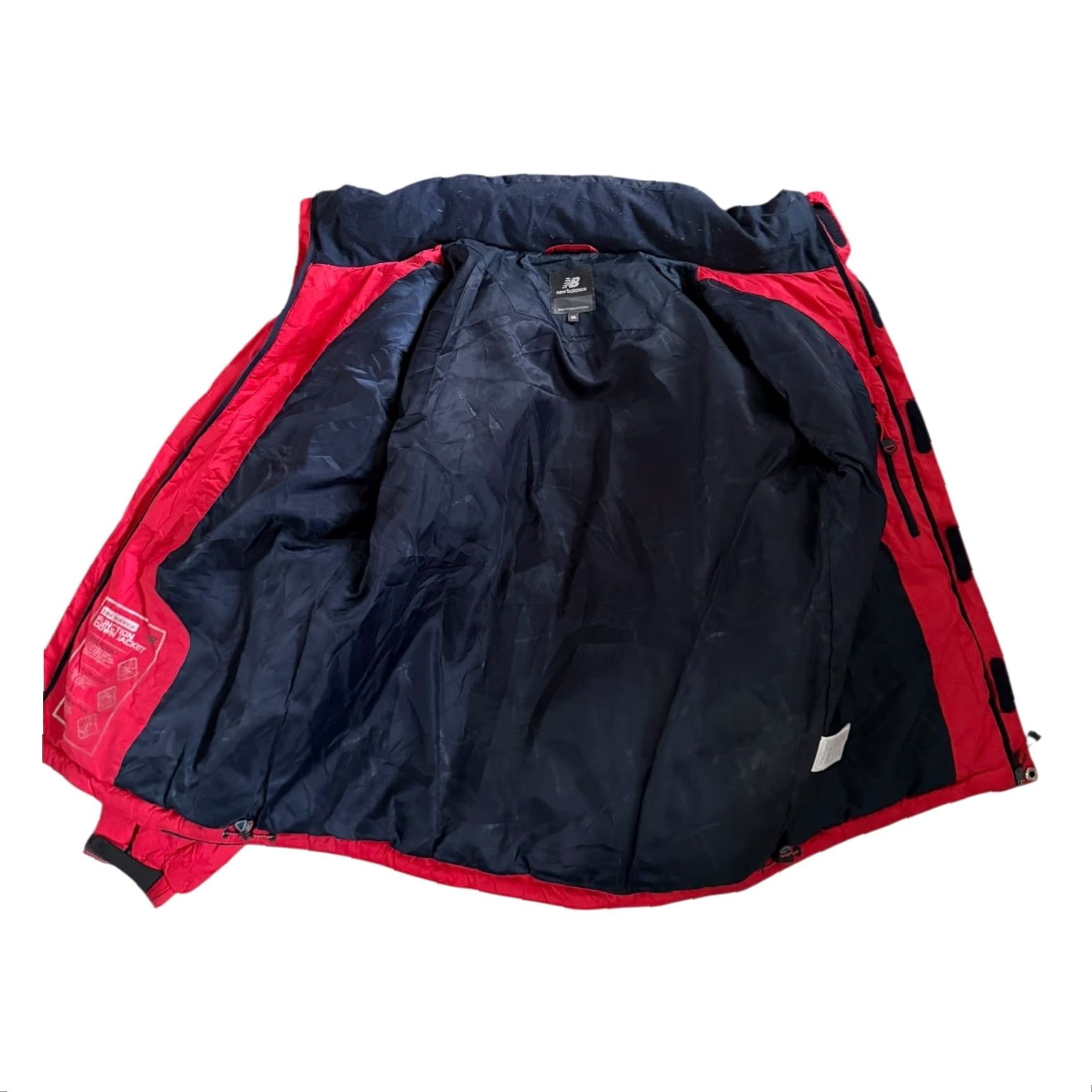 New Balance New Balance Down Jacket Men’s M Red Navy Puffer Coat Breathable Zip Up Front" Size US M / EU 48-50 / 2 - 6 Thumbnail