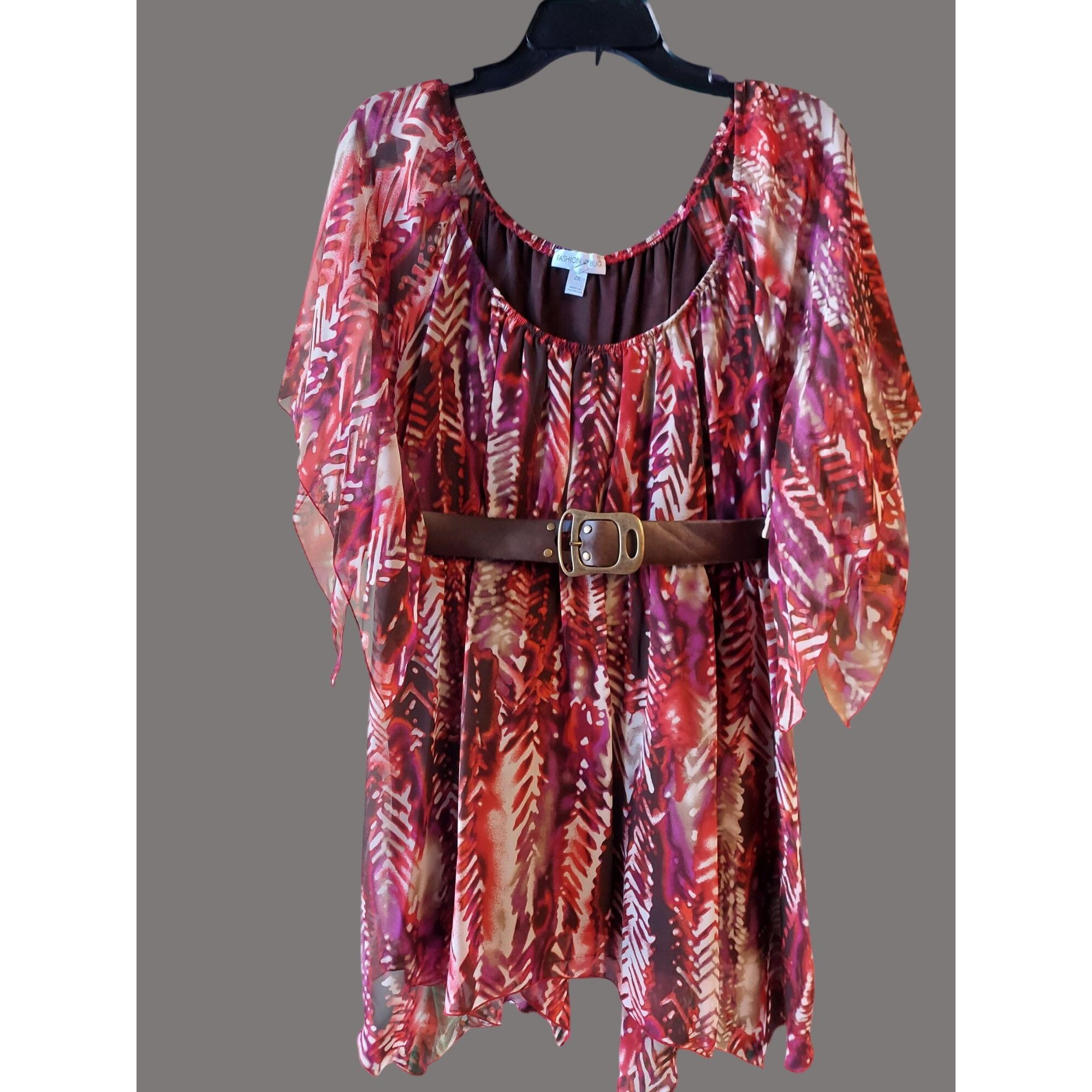 Other Womens Plus Size 2X 1-Pink Linen Cardigan 1-Belt 1-Chiffon D Size XXL / US 16-18 / IT 52-54 - 3 Thumbnail