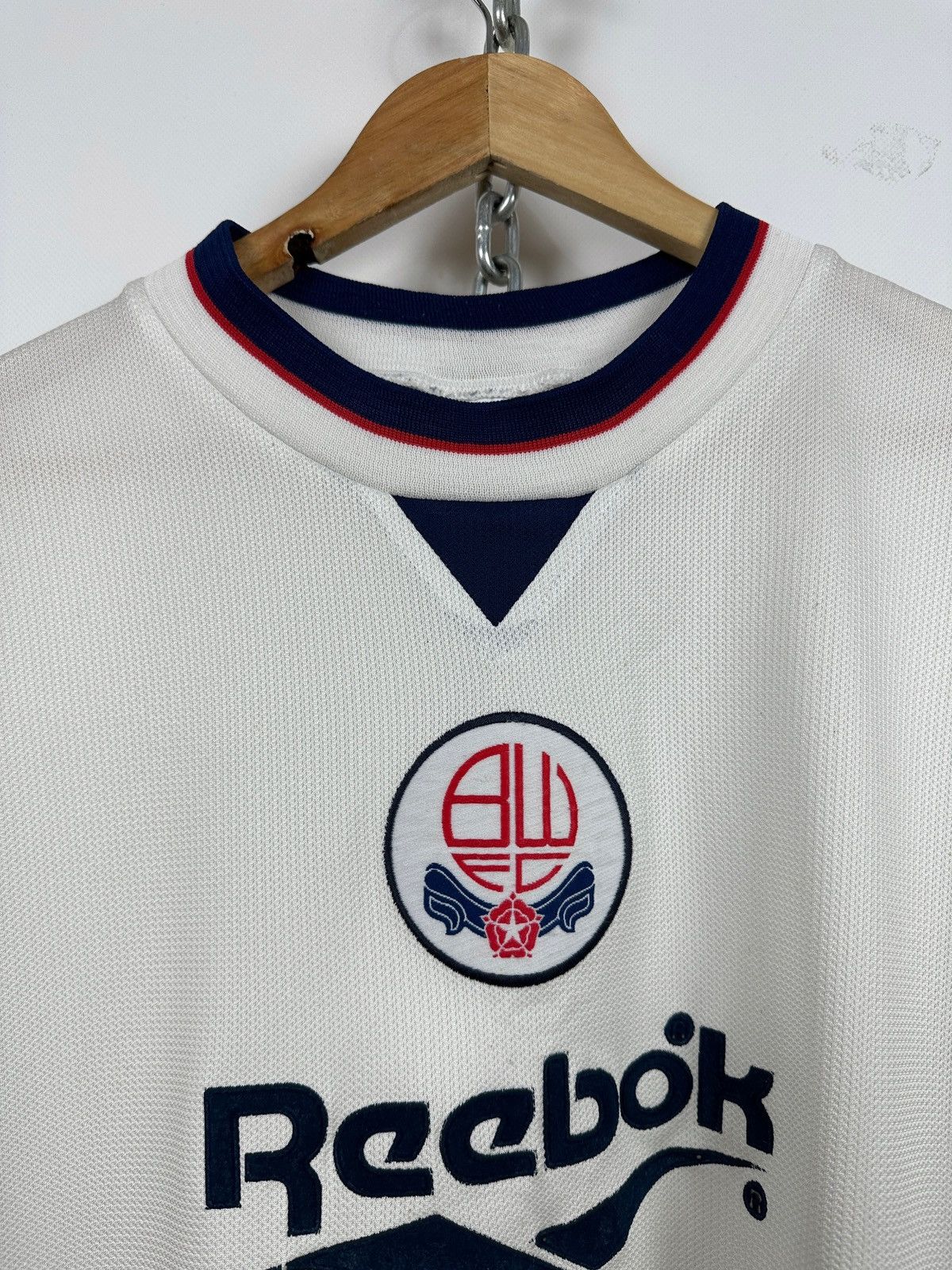 Reebok 1998/99 Reebok Bolton Wanderers Vintage Soccer Jersey Shirt Size US XXL / EU 58 / 5 - 6 Thumbnail