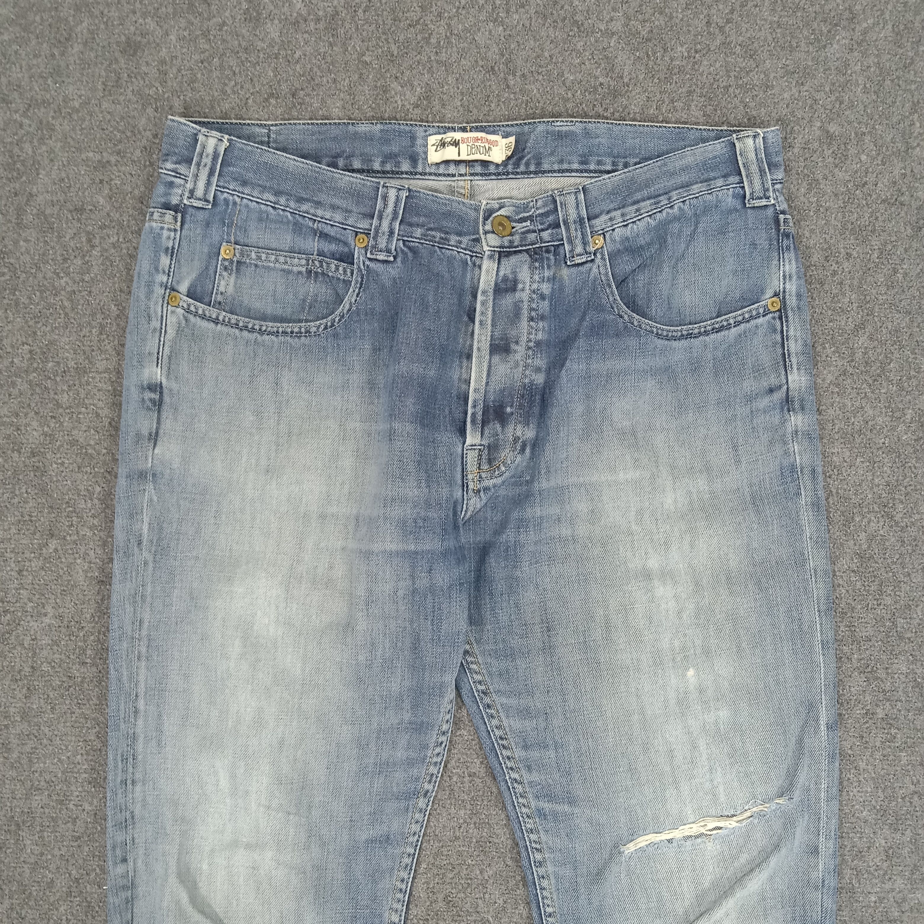 Stussy × Vintage Stussy American Style Custom Logo Denim Jeans Size US 35 - 6 Thumbnail