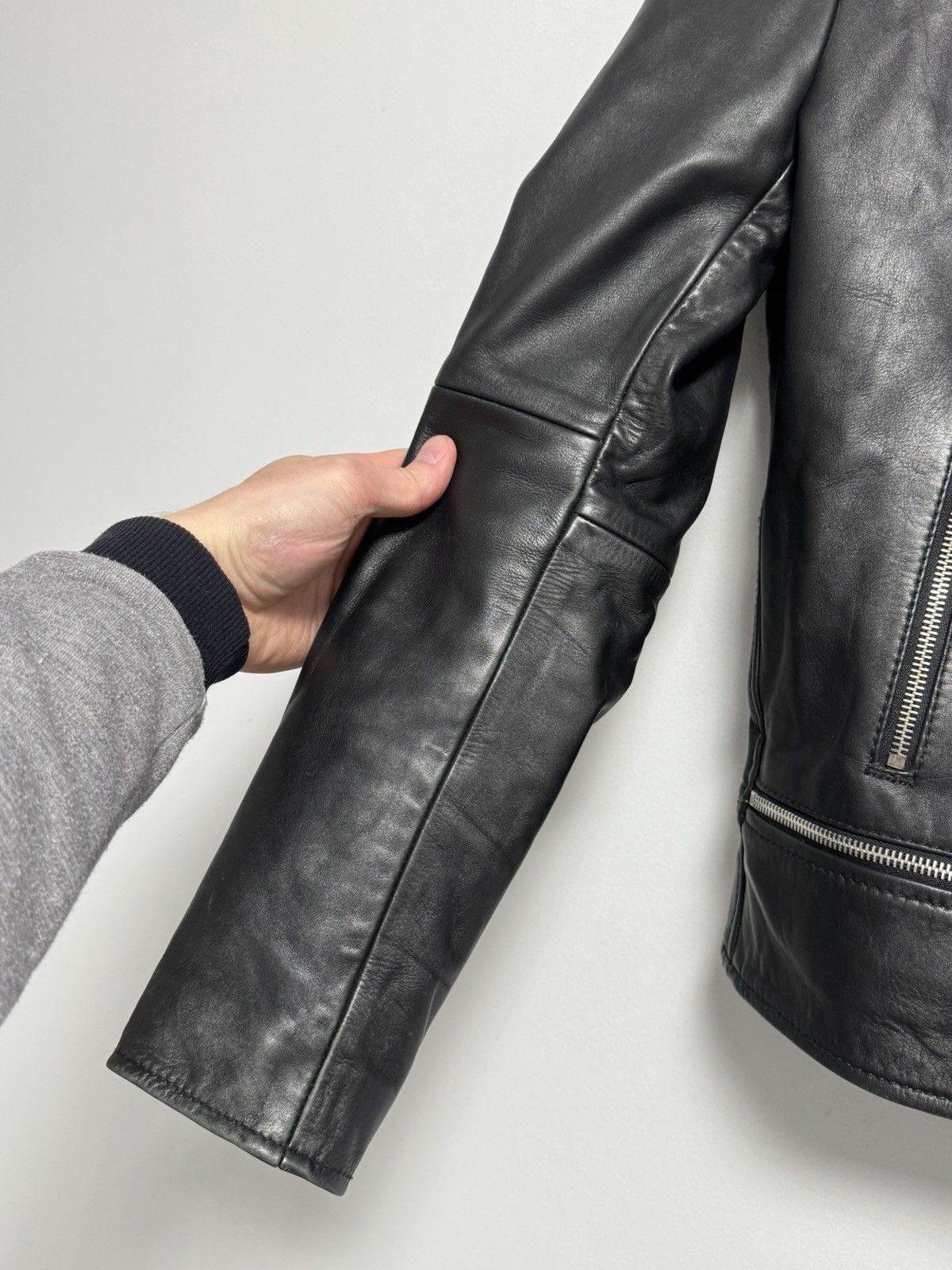 G-Star G Star Raw Leather Jacket Black Biker Motorcycle Size M / US 6-8 / IT 42-44 - 20 Thumbnail