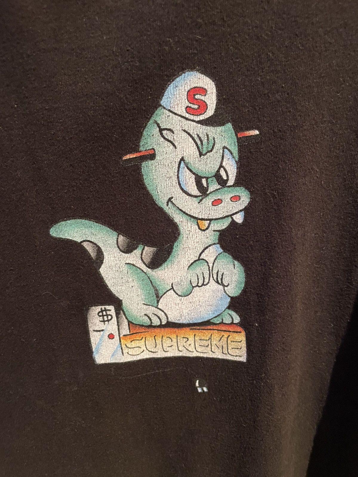 Supreme Supreme Dinosaur Tee 'Black' Size US M / EU 48-50 / 2 - 2 Thumbnail