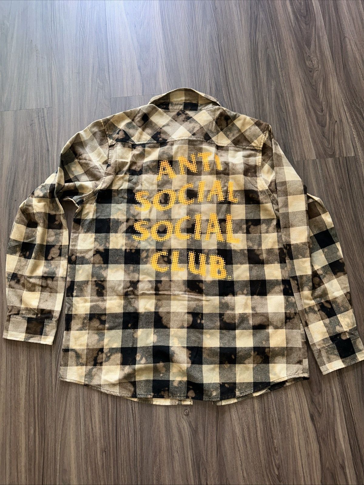 Anti Social Social Club ASSC Dialtone Flannel Olive Tie Dye Shirt - Size XXL Size US XXL / EU 58 / 5 - 2 Thumbnail