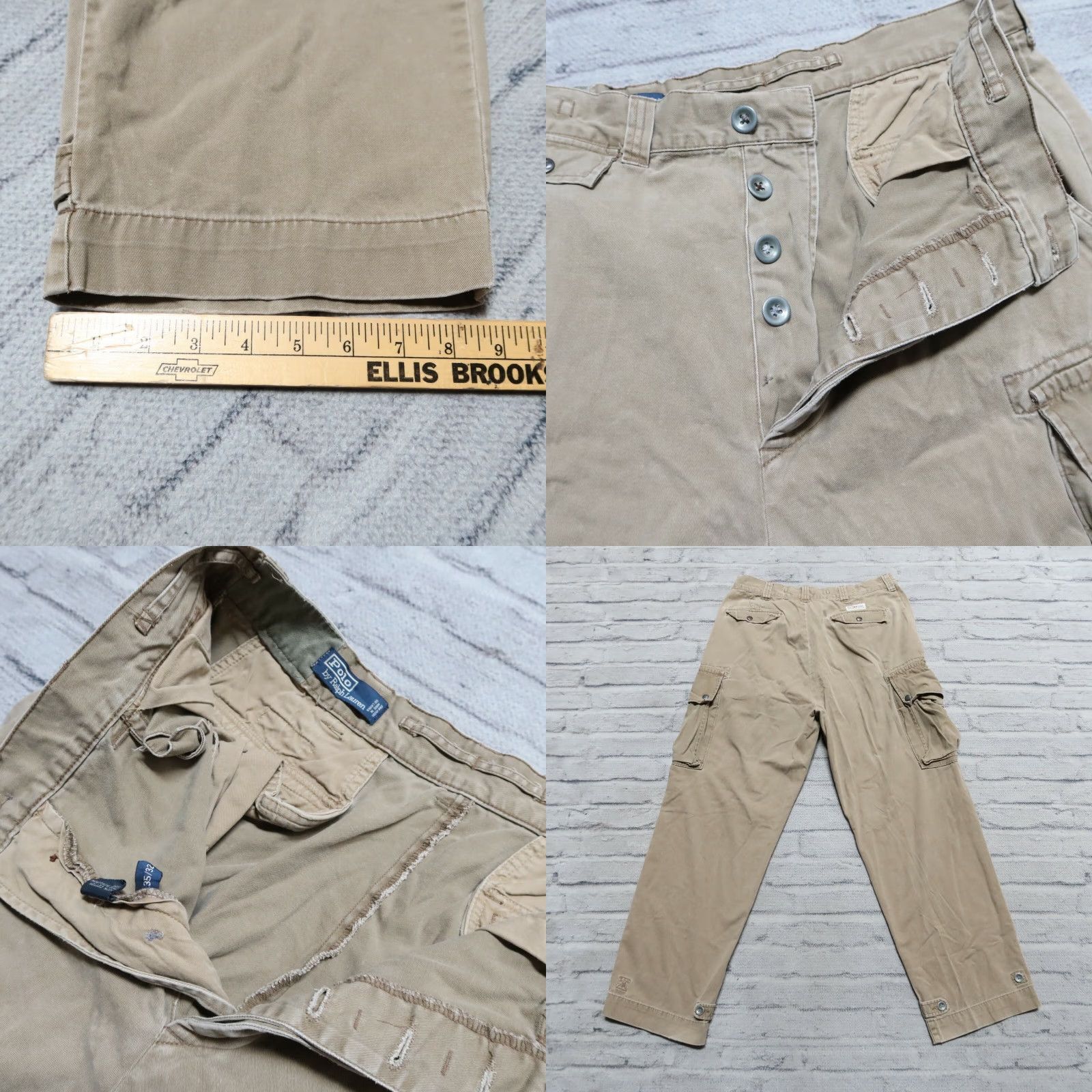 Polo Ralph Lauren Vintage Polo Ralph Lauren Pants Men 32-33 Tan Cargo Size US XS / EU 42 / 0 - 8 Thumbnail