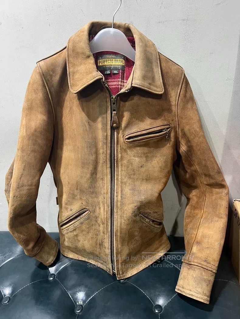 Schott Schott Oil-soaked motorcycle leather jacket Size US XS / EU 42 / 0 - 5 Thumbnail