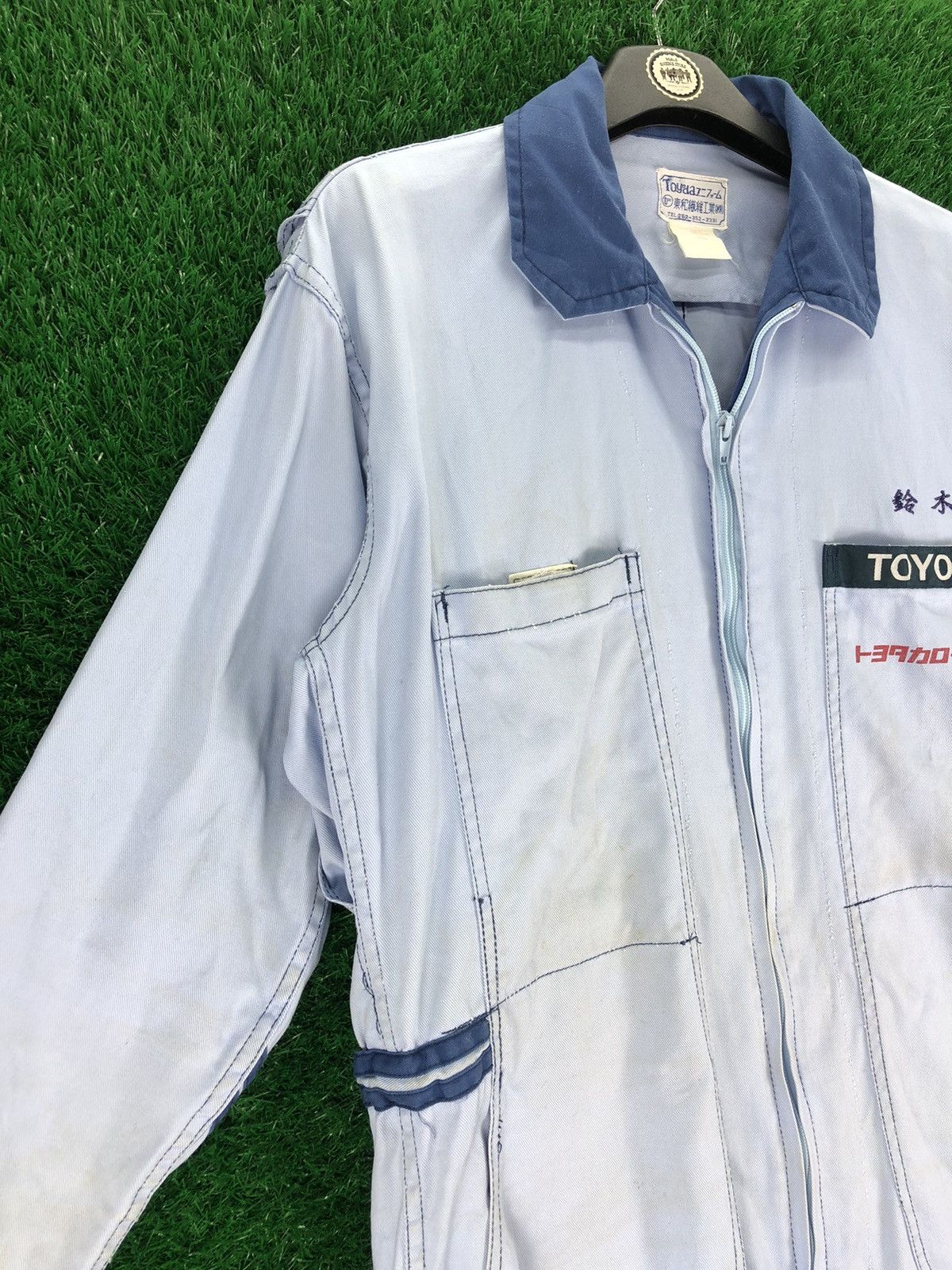Uniform Wares Vintage 90's Toyota Tecno Coverall Zip up Size US 35 - 2 Thumbnail