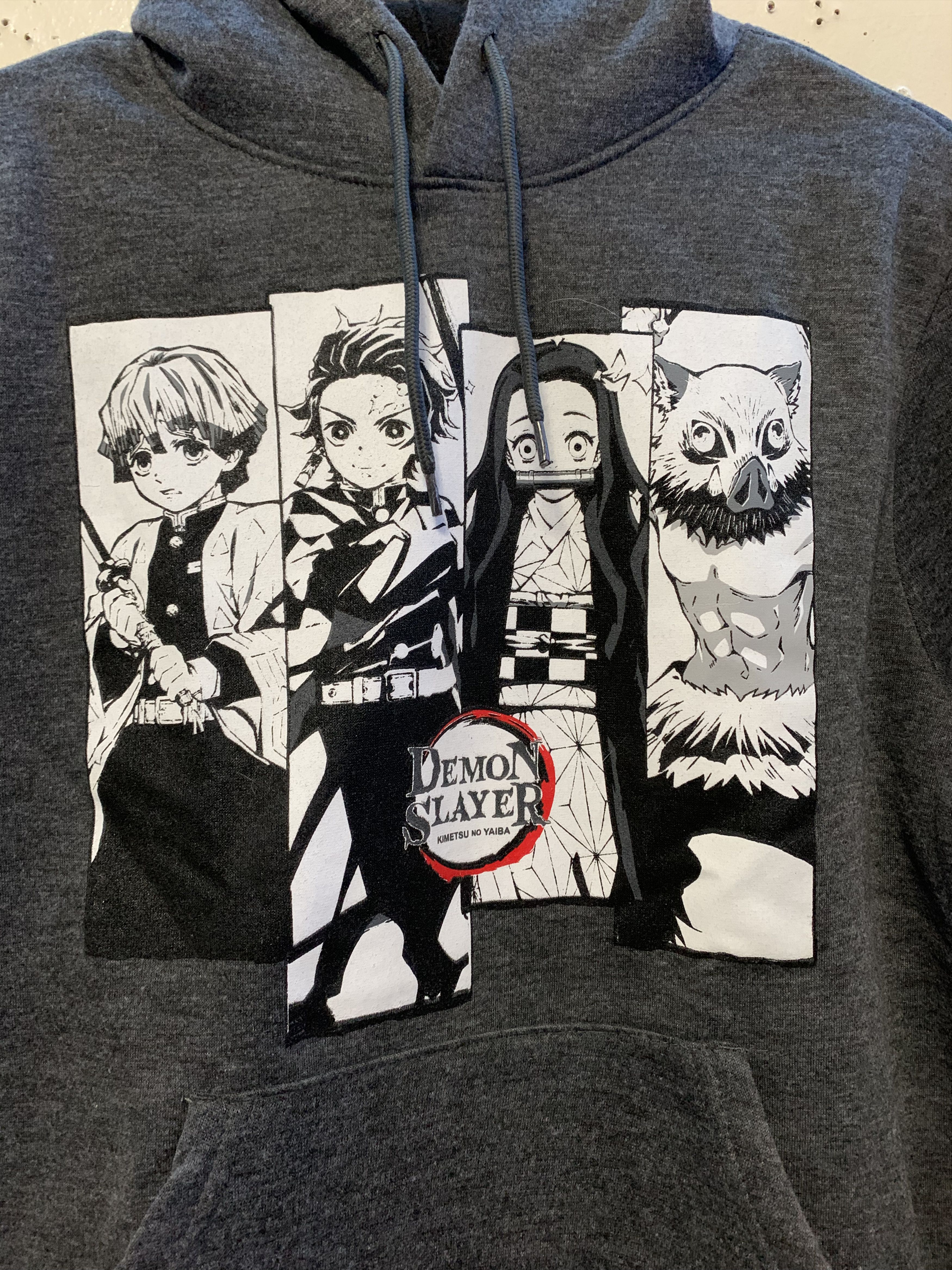 Anime DEMON SLAYER Hoodie ⊛ GRAY/WHITE ⊛ Brand New Size US M / EU 48-50 / 2 - 2 Thumbnail
