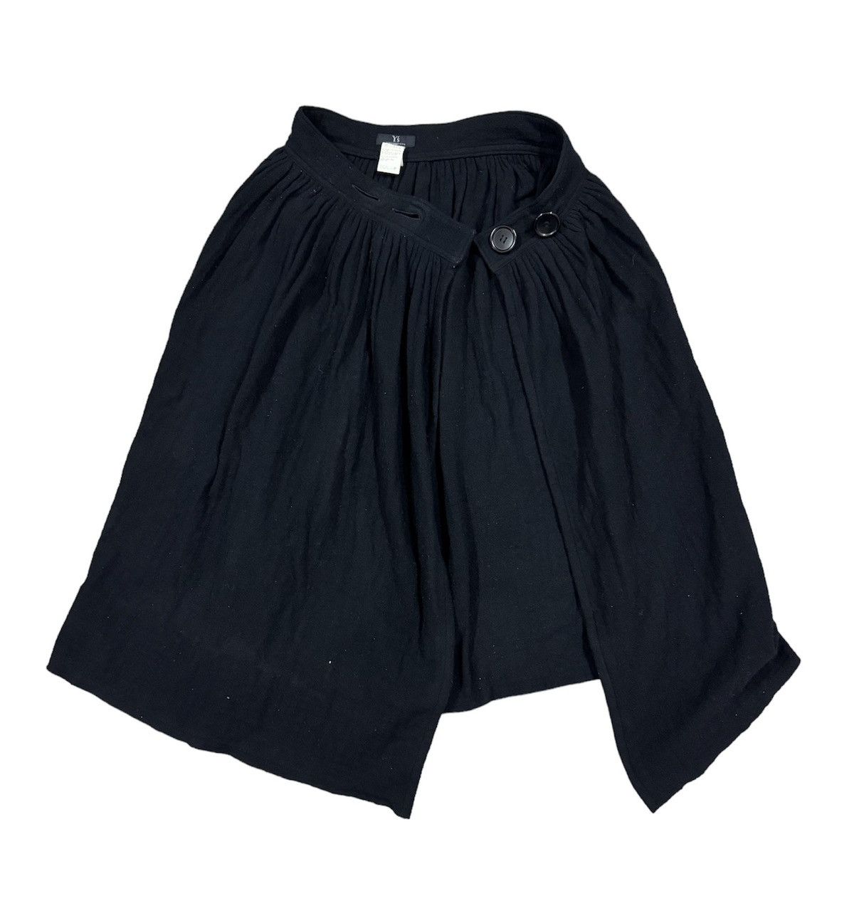 Vintage Vtg🔥Y’s Yohji Yamamoto Asymmetric Gabardine Wrap Skirt Size 31" - 3 Thumbnail