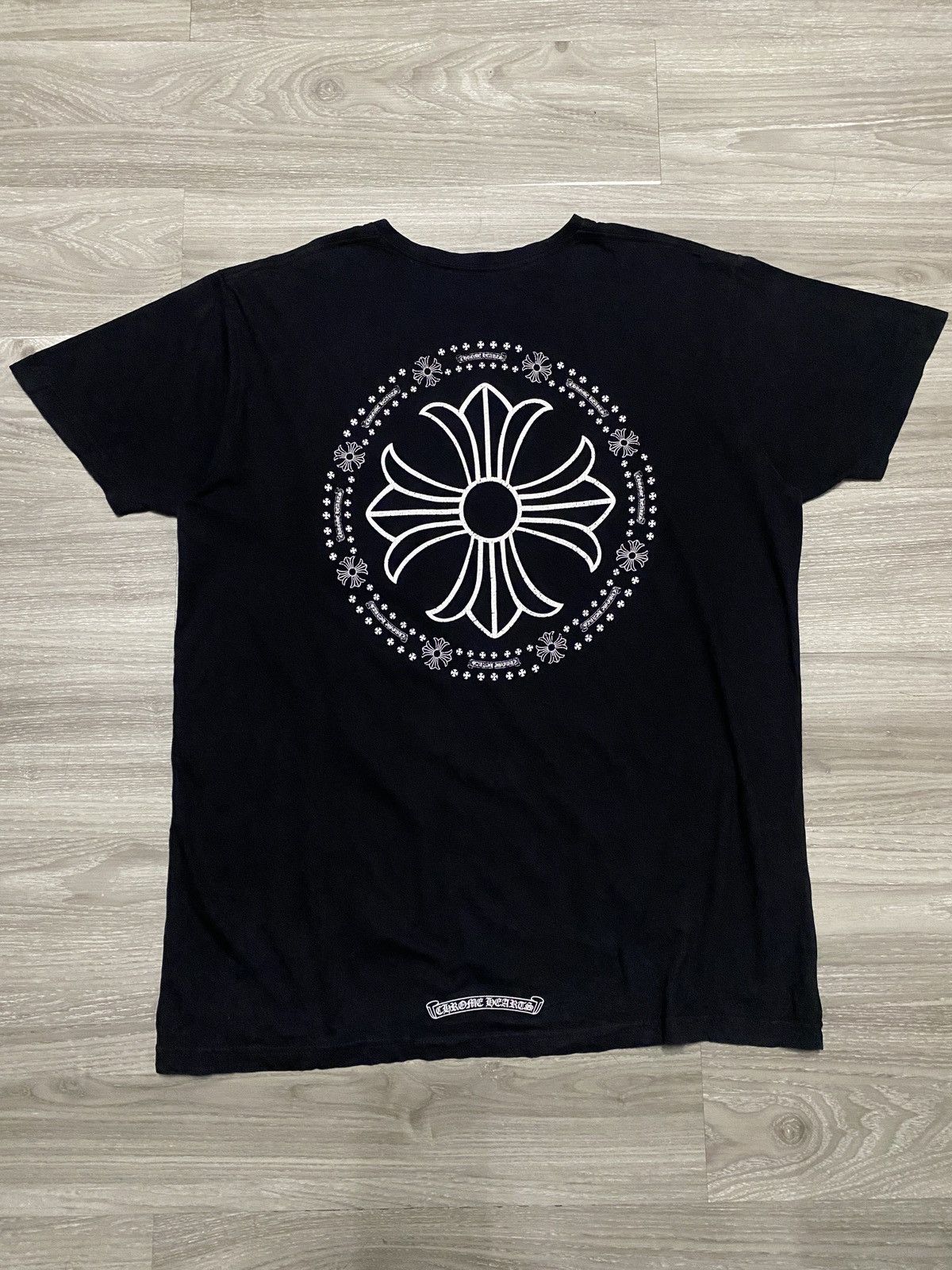 Chrome Hearts × Vintage Chrome Hearts Horseshoe Floral Cross T