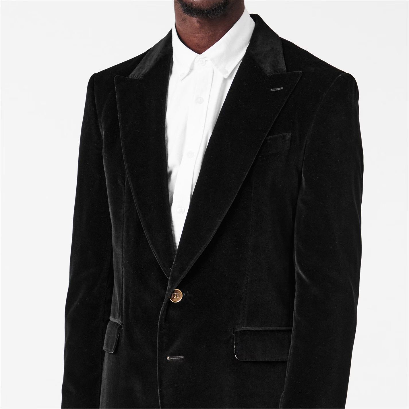 Dolce & Gabbana o1g2r1mq0426 Velvet Tailored Blazer in Black Size US M / EU 48-50 / 2 - 5 Thumbnail