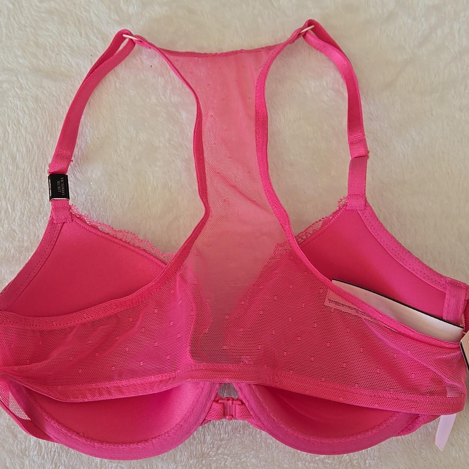 Other Victoria’s Secret Sexy Pink Lace Racerback Push-Up Bra 34B Size ONE SIZE - 3 Thumbnail