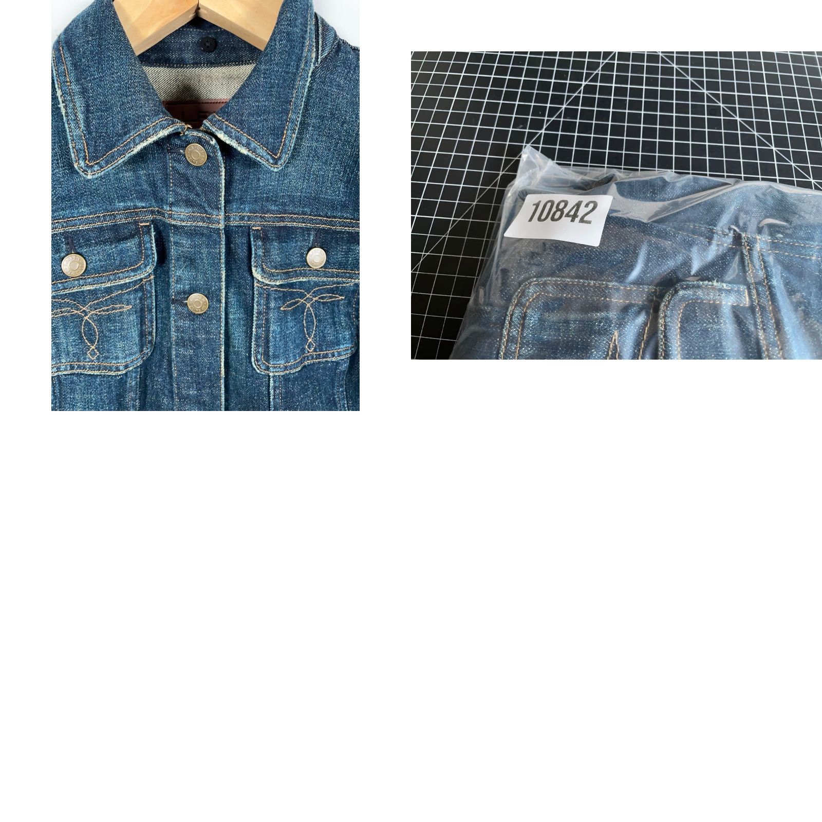 Ralph Lauren VINTAGE Lauren Ralph Lauren Jean Jacket Women's Large Blue Denim Trucker 90s Grunge Retro Mens? Womens Size 36" / US 14 / IT 50 - 9 Thumbnail