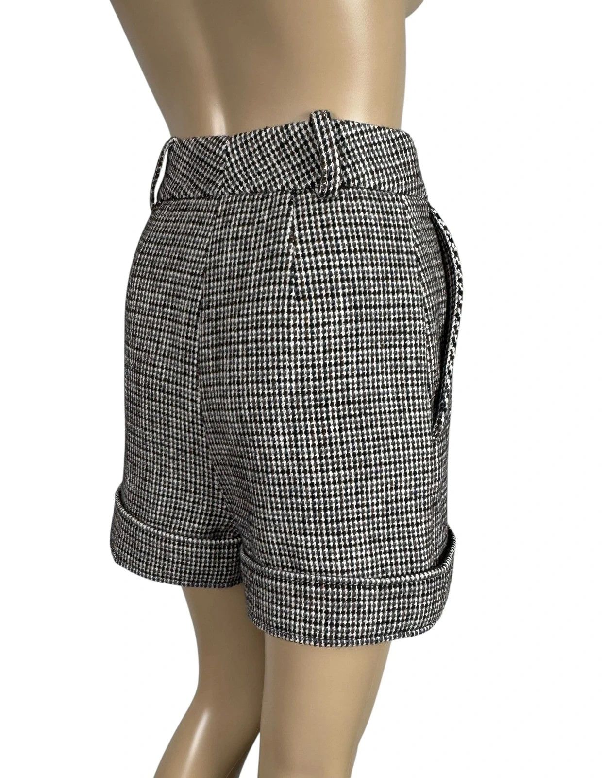 Maje Maje Shorts Herringbone Wool Cotton size 36 Size 26" / US 2 / IT 38 - 6 Thumbnail