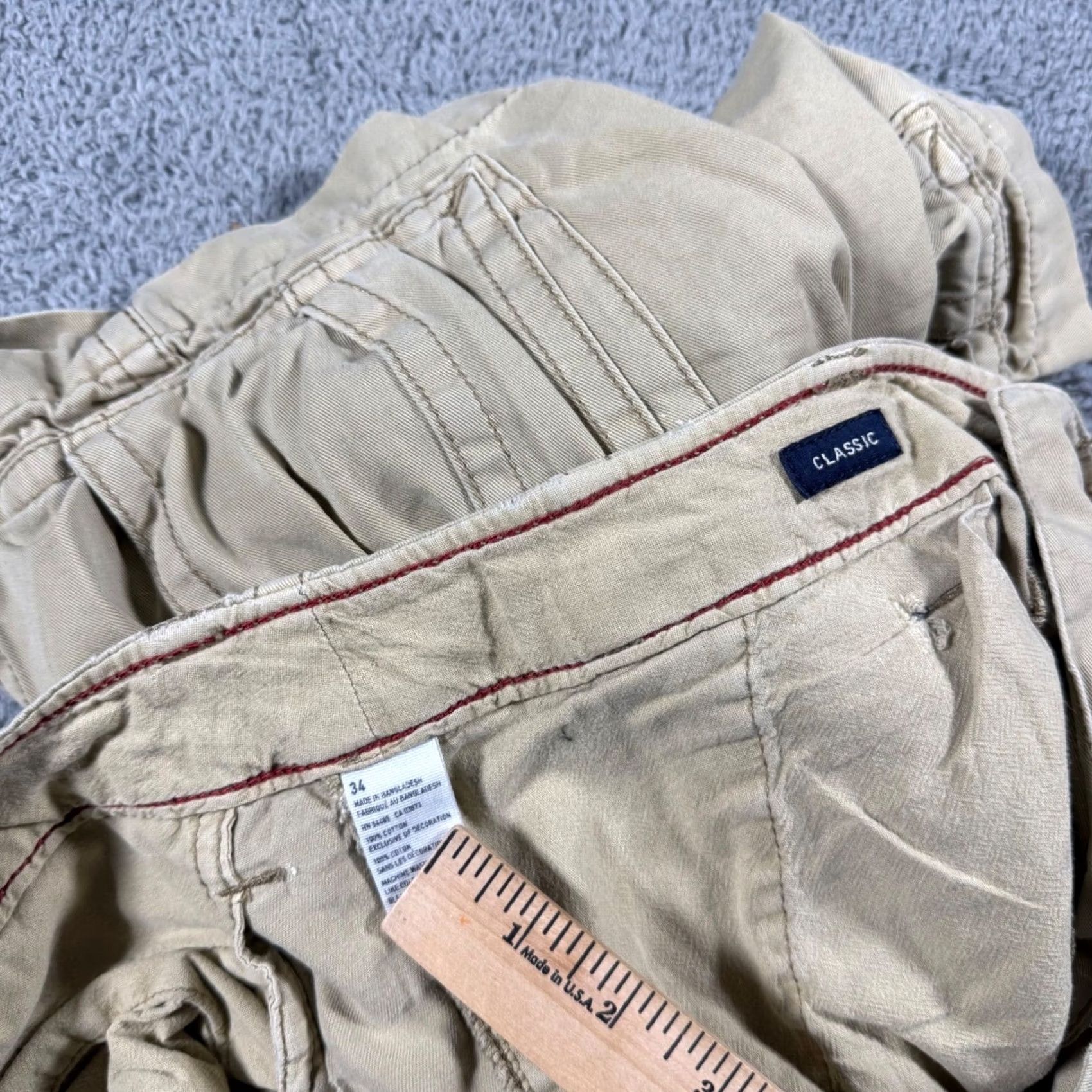 American Eagle Outfitters American Eagle Cargo Shorts Mens 34 Tan Khaki Classic Fit Cotton 10 Inch Size US 34 / EU 50 - 3 Thumbnail