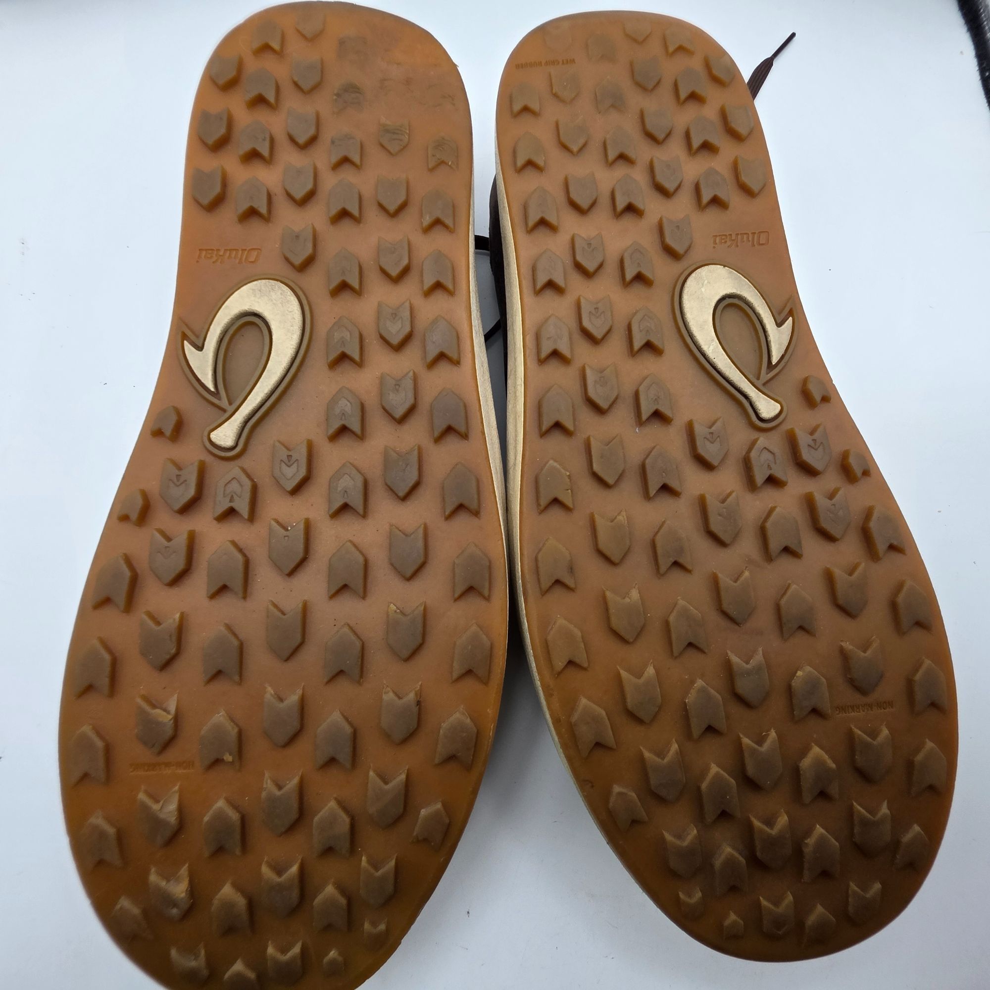 Olukai OluKai Waialae Mens Golf Shoes 10.5 Brown Dark Wood Leather Size US 10.5 / EU 43-44 - 7 Thumbnail