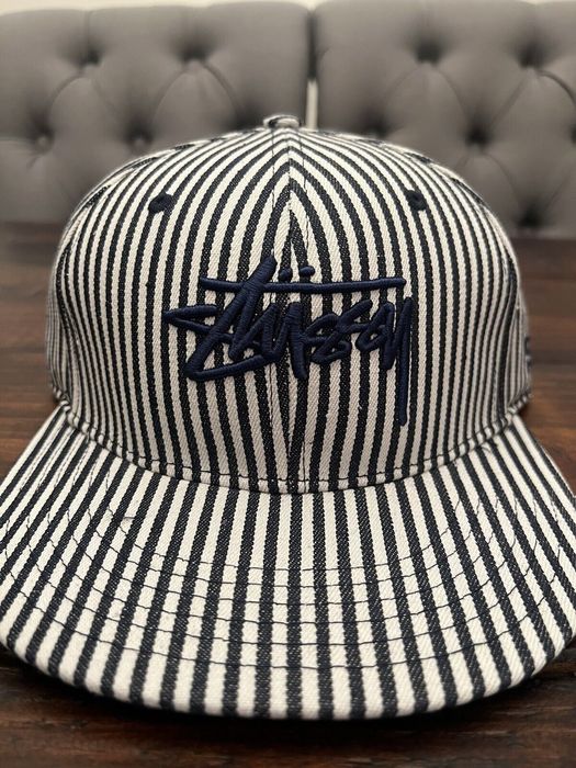 Stussy Vintage 90's Stussy Pinstripe Fitted Hat | Grailed