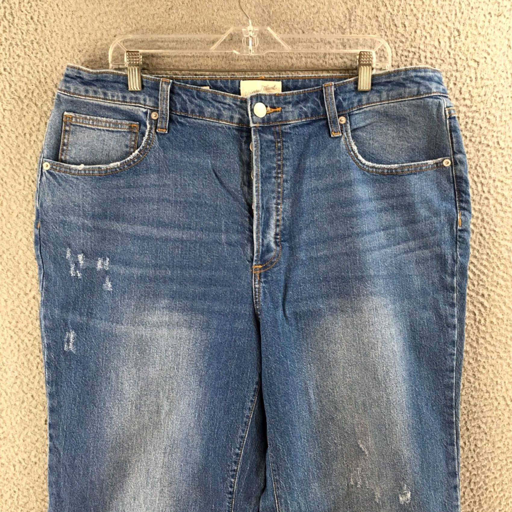 Vintage Universal Thread Jeans Womens 17R Straight Jeans High Rise Button Fly Blue Denim Vintage? No Size 38" / US 16 / IT 52 - 2 Thumbnail