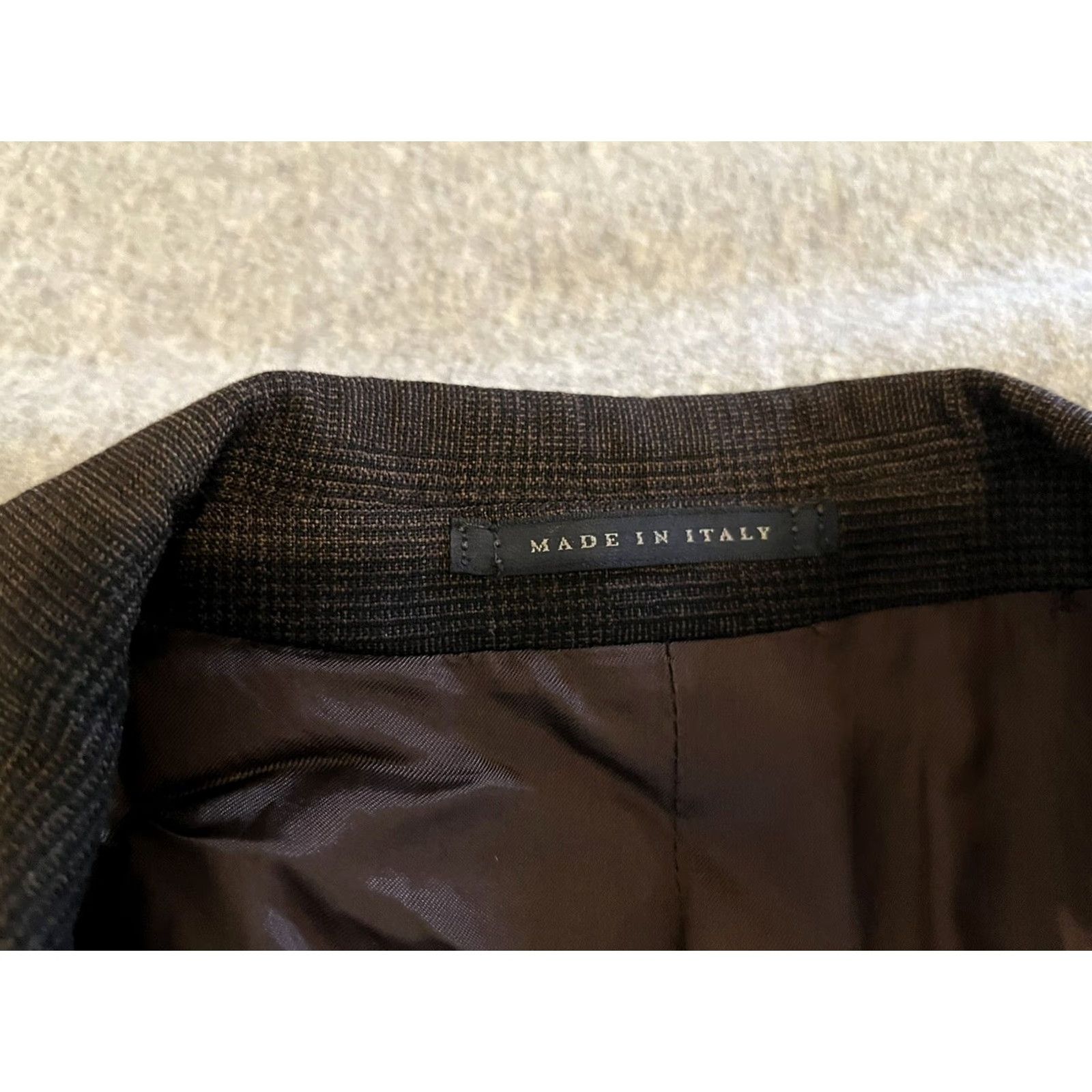 Luigi Bianchi Luigi Bianchi Mantova Mark Shale Brown Wool Jacket Blazer Sport Coat Mens 44L Size 44R - 5 Thumbnail