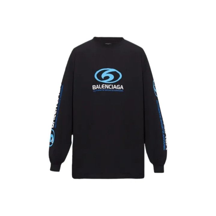 Balenciaga Balenciaga Black Logo Long Sleeve Sweatshirt Size US L / EU 52-54 / 3 - 1 Thumbnail