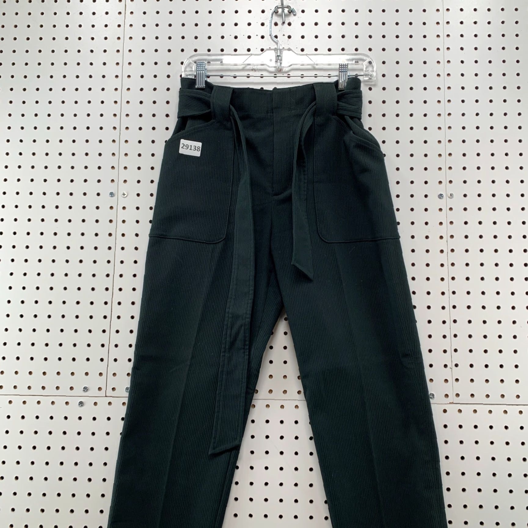 Club Monaco VINTAGE Club Monaco Tie Waist Pants Womens Size 6 Dark Green 28x29 Size 28" / US 6 / IT 42 - 2 Thumbnail