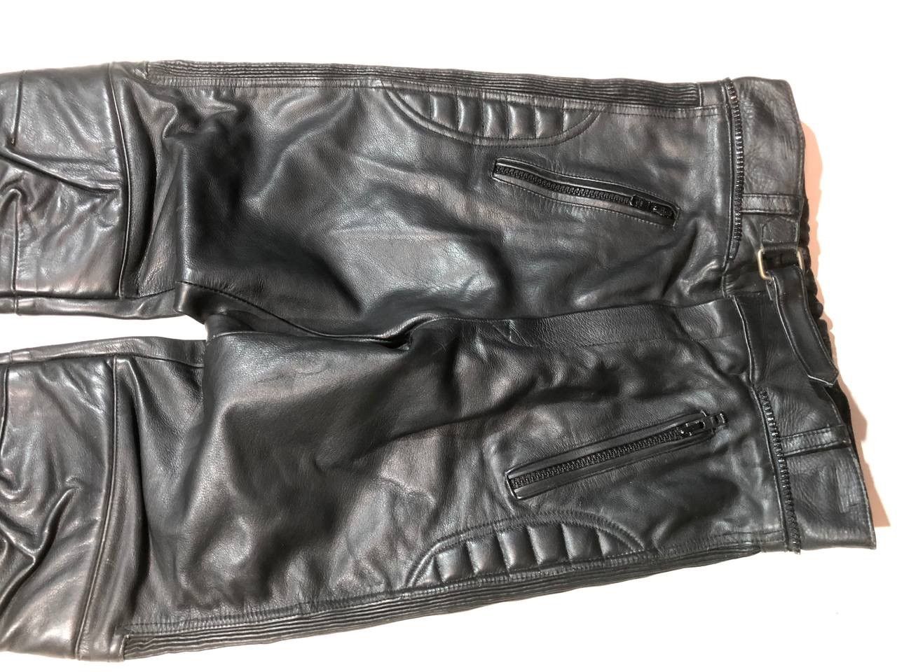 Leather × Vintage Vintage Moto Biker Leather Pants Size US 31 - 6 Thumbnail