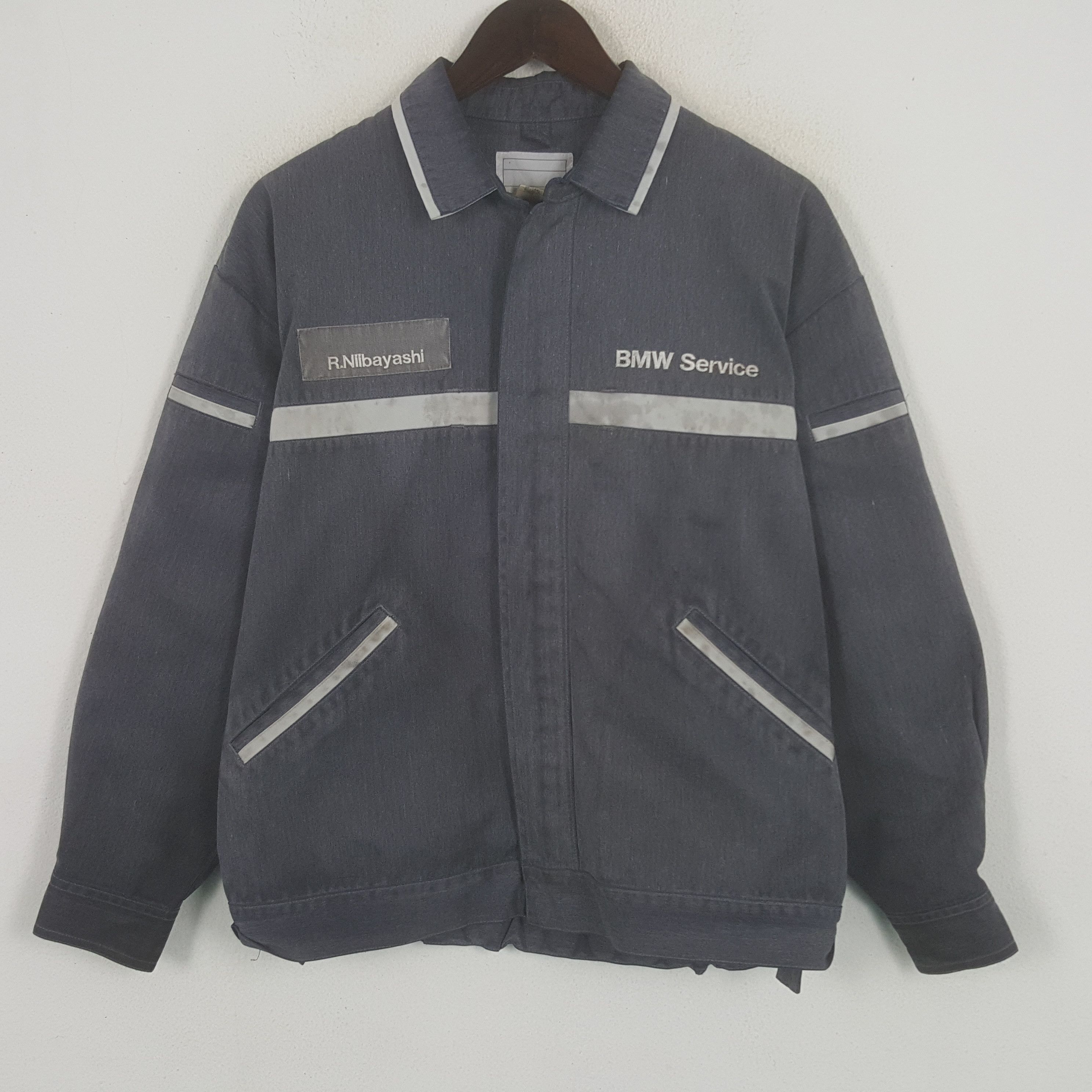 image of Bmw Service Uniform Worker Jacket in Grey, Men's (Size Large)