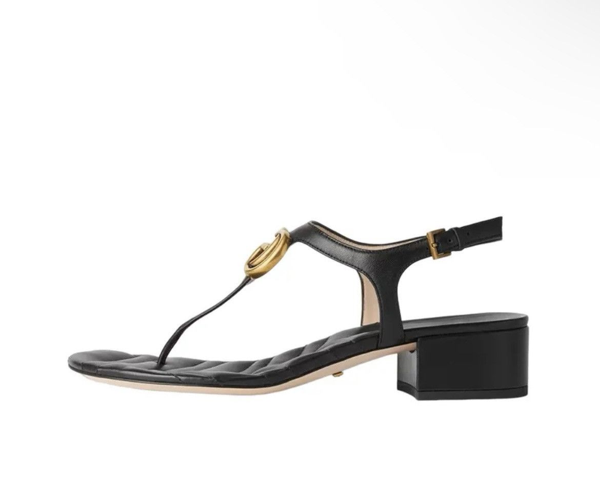 Gucci Gucci Double G Thong Sandal Nappa Black size 36.5 Size US 6.5 / IT 36.5 - 2 Thumbnail