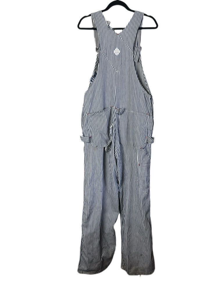 Big Mac Vintage 60s BIG MAC Double Knee Bib Overall Hickory Railroad Size US 36 / EU 52 - 2 Thumbnail