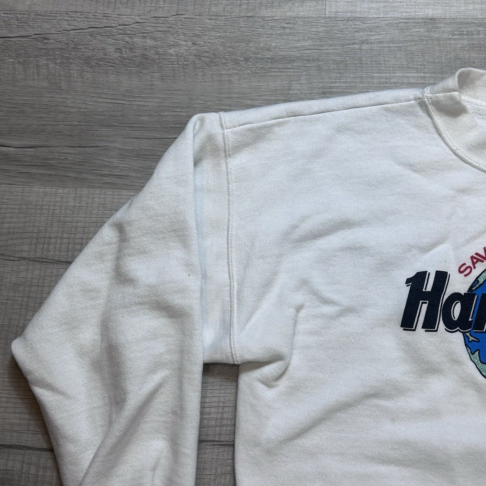 Hard Rock Cafe Vintage 90s Hard Rock Cafe London Save The Planet Sweatshirt Size US M / EU 48-50 / 2 - 6 Thumbnail