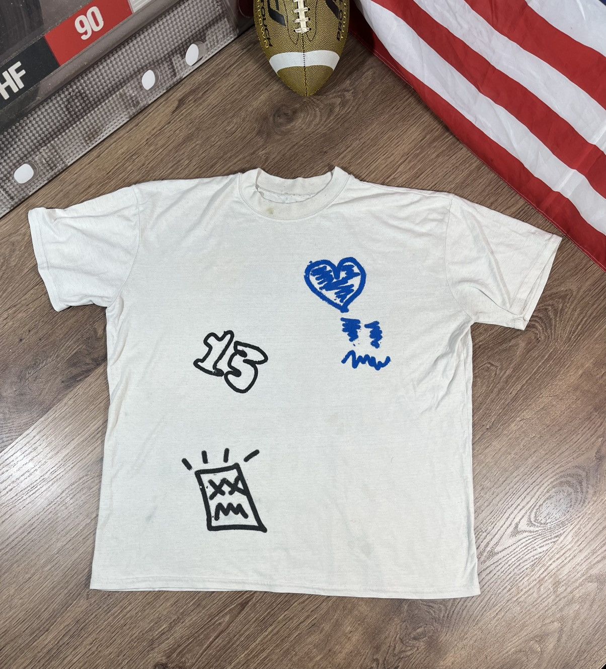 Vintage Vintage Worldwide Distressed Graffiti T Shirt Size US XXL / EU 58 / 5 - 1 Thumbnail