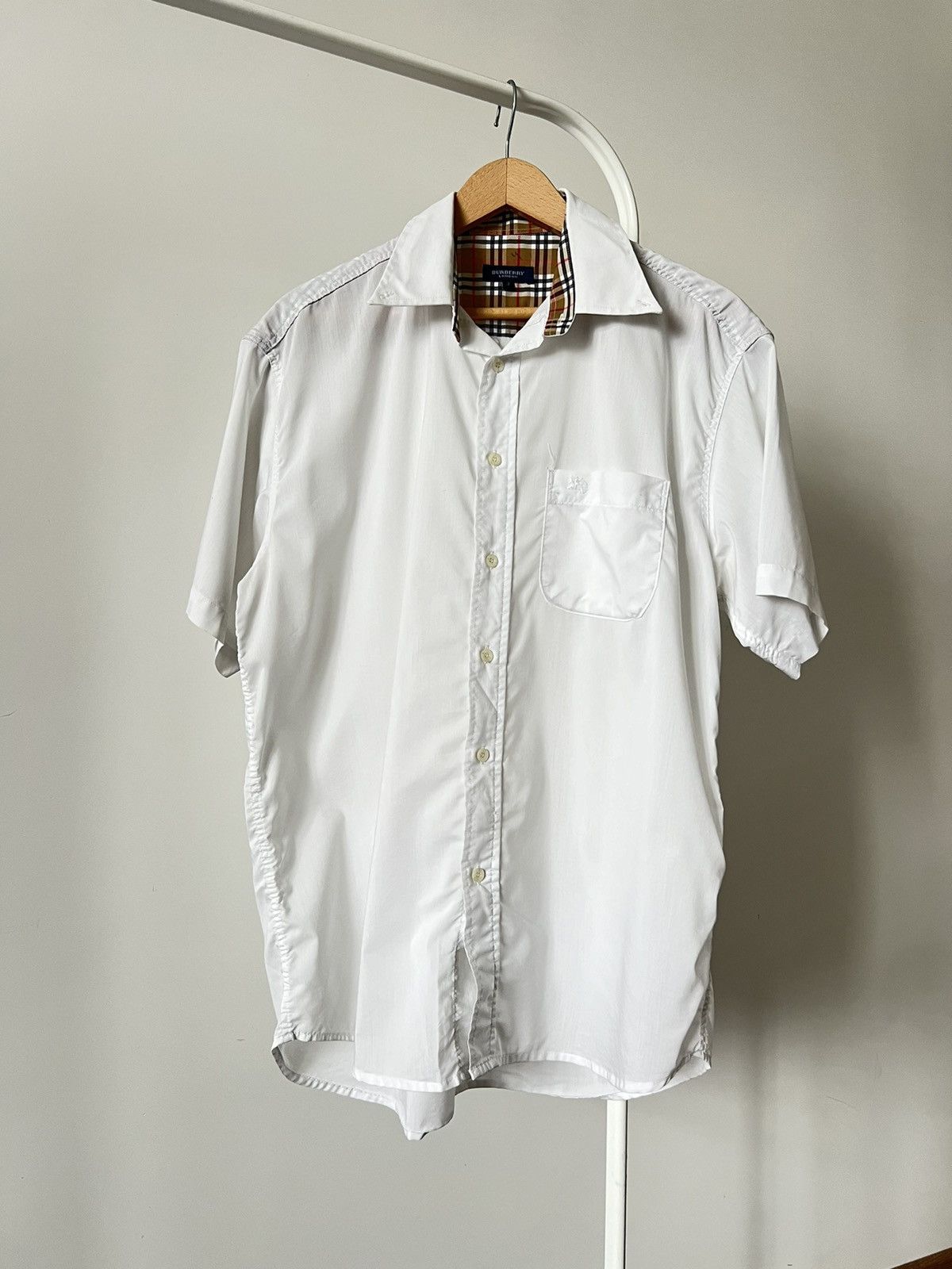 Burberry Burberry Shirt White Old money Basic Vintage Size US L / EU 52-54 / 3 - 3 Thumbnail