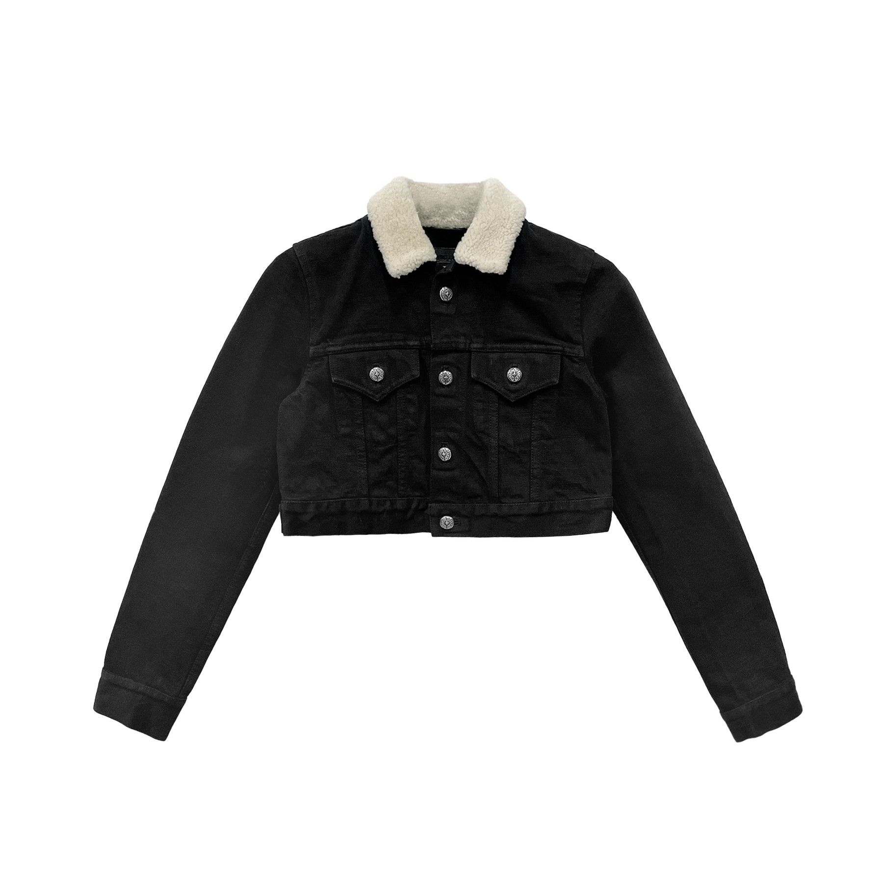 Chrome Hearts Chrome Hearts Cross Leather Patch Cropped Denim Jacket Size M / US 6-8 / IT 42-44 - 1 Thumbnail