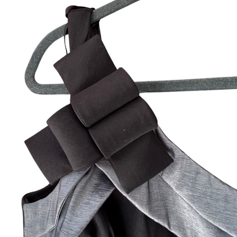 Other Betsy & Adam Black Gray Stretch One Shoulder Mermaid Gown 8 Size M / US 6-8 / IT 42-44 - 11 Thumbnail