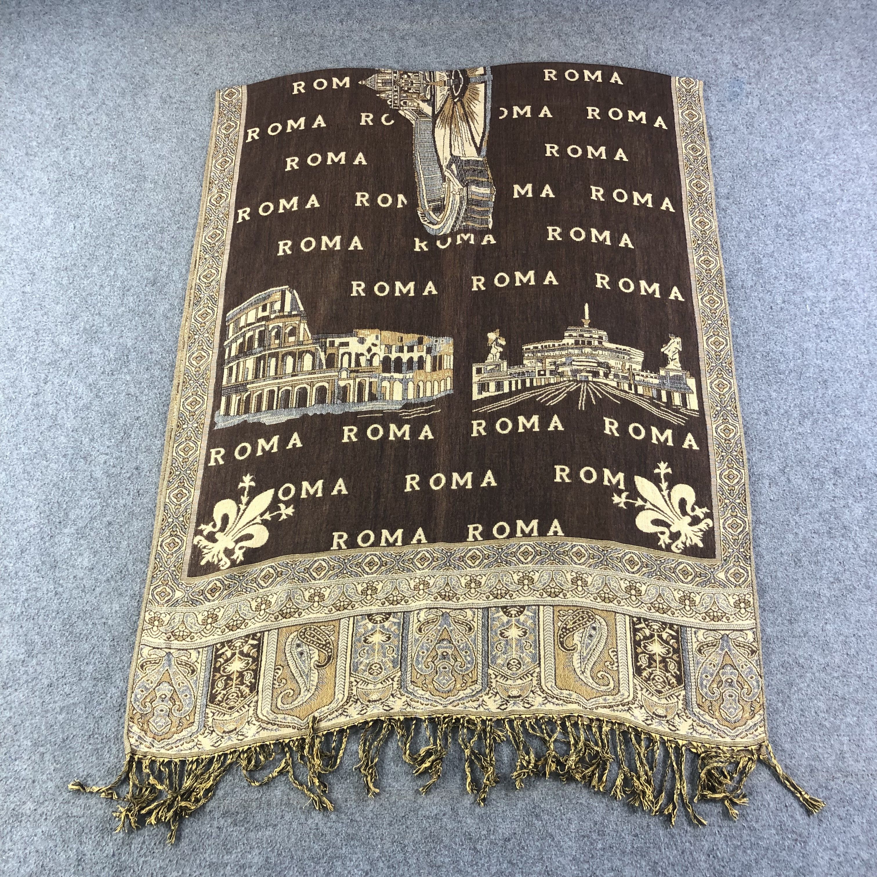 Vintage Roma Italia Shawl/Scarf/Muffler/Poncho/Wrap V1154 Size ONE SIZE - 1 Thumbnail