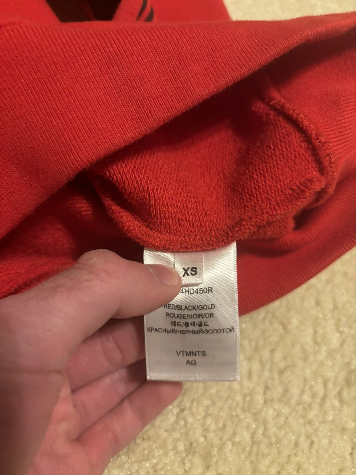 Vetements Vetements VTMNTS Barcode Spider Man Print Hoodie Red Size US XS / EU 42 / 0 - 6 Thumbnail