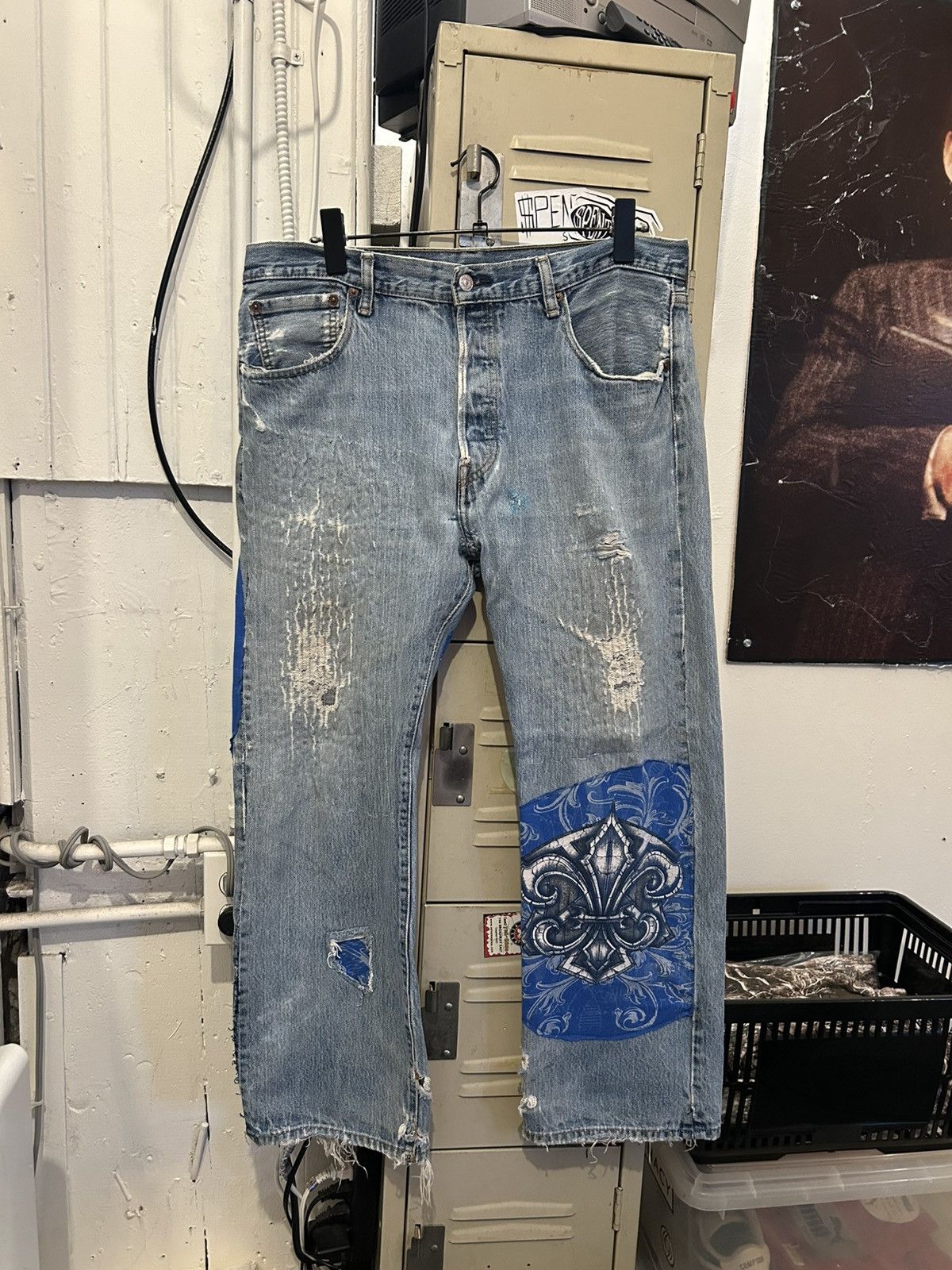 Levi's Vintage Distressed Y2K patchwork jeans Size US 36 / EU 52 - 1 Thumbnail