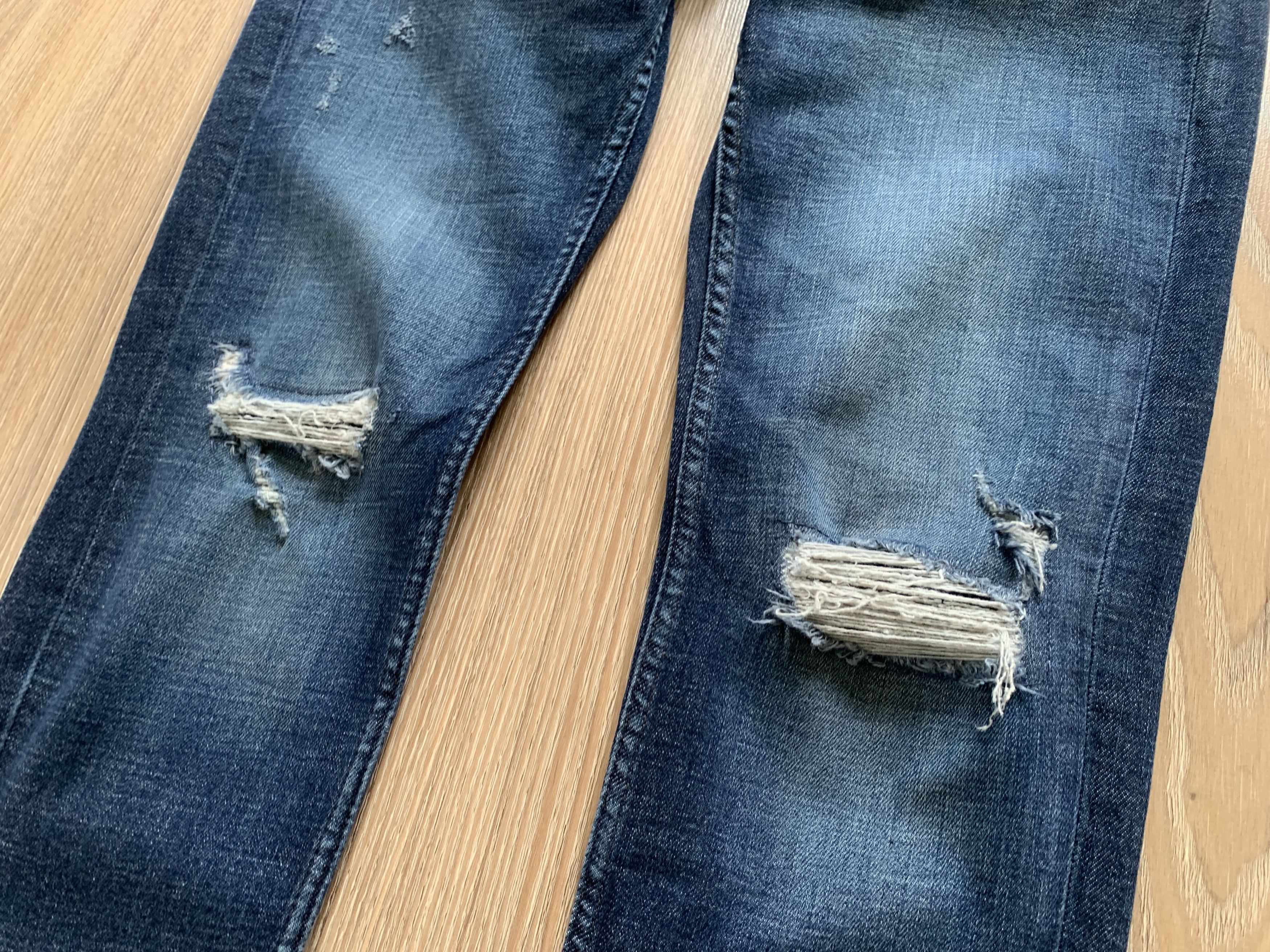 Zara Zara Light Blue Distressed Jeans Size US 32 / EU 48 - 4 Thumbnail