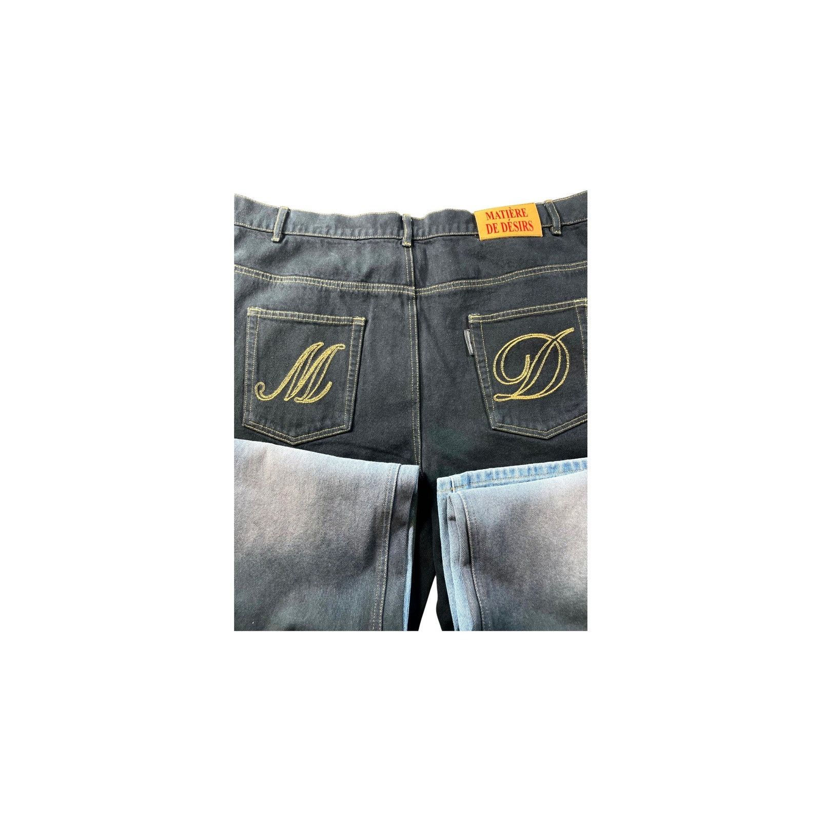 & Other Stories Matiere De Desires Black & Blue Ombre Jeans Size US 38 / EU 54 - 3 Thumbnail